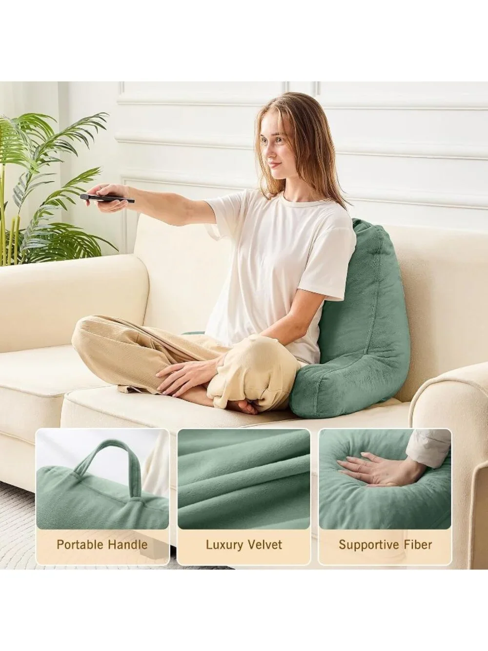 〽️Reading Pillow for Bed Back Pillow Sitting Up 18
